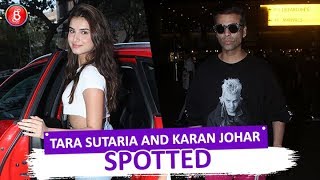 Tara Sutaria and Karan Johar Spotted At Mumbai Airport