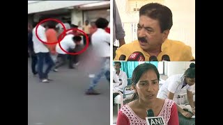 Gujarat: BJP MLA Balram Thawani thrashes NCP woman leader, video goes viral