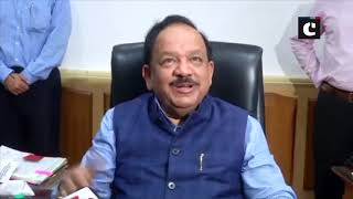 Union Minister Harsh Vardhan arrives at Ministry of Health & Family Welfare on bicycle