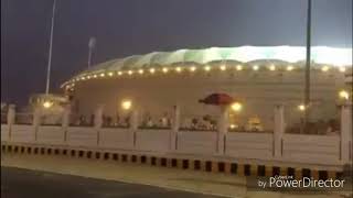 शानदार स्टेडियम.. मांग रहा है देश अबकी दिल्ली में अखिलेश