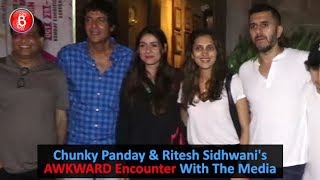 Chunky Panday & Ritesh Sidhwani's AWKWARD Encounter With The Media On The Night Of Eid