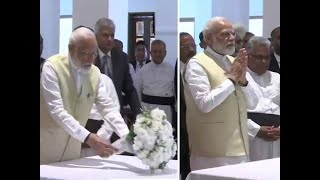 PM Modi pays tribute to Easter attack victims at St Anthony’s Church in Colombo