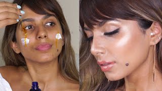 FRESH FACE GLOSSY AND GLOWY Makeup Tutorial l Bomb Products l 2019