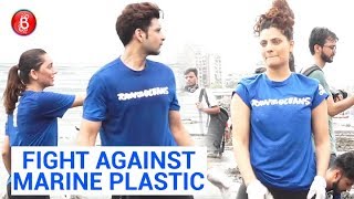 Anusha Dandekar Karan Kundrra and Saiyami Kher Fight Against Marine Plastic