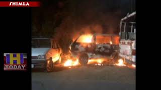 12 JUNE N 10 In Shimla, a fire broke out in a pickup in Fagli last night.