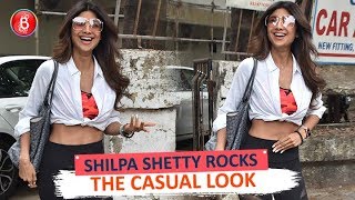 Shilpa Shetty Rocks The Casual Look After A Spa Session