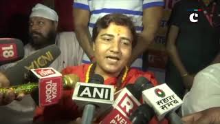 Pragya Thakur stages protest against power cuts in MP’s Bhopal