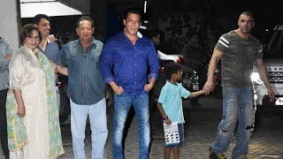 Salman Khan With Parents At Sohail Khans Son Yohans Birthday Party