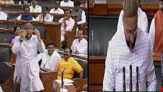 Asaduddin Owaisi Taking Oath In Lok Sabha Members Chant Jai Shri Ram