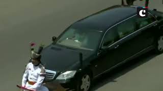 President Kovind enroute to Parliament, to address the joint session of both the Houses today