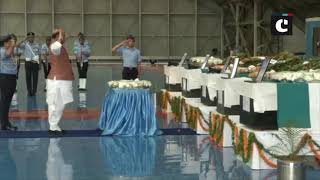 IAF An-32 crash: Rajnath Singh pays homage to 13 personnel