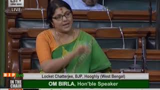 Smt. Locket Chatterjee raising 'Matters of Urgent Public Importance' in Lok Sabha