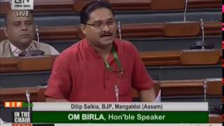 Shri Dilip Saikia raising 'Matters of Urgent Public Importance' in Lok Sabha