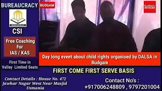 Day long event about child rights organised by DALSA in Budgam