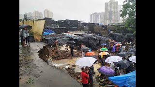 Heavy rains in Mumbai cause wall collapse that kills 13