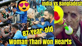 87 Year Old Charulata Patel Has Won Millions Of Fans Heart In India Vs Bangladesh Match