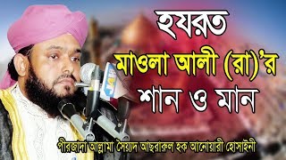 Bangla Waz ৷ হযরত মাওলা আলী (রা)’র শান মান | Allama Sayed Asrarul Hoque Anwary Hossainy | 2019