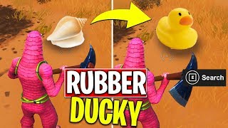 Search the tiny rubber ducky at the spot hidden in the Summertime Splashdown loading screen Fortnite