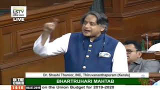 Dr. Shashi Tharoor speech in Lok Sabha on Union Budget 2019