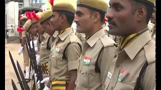 Vijayawada police parade ground flag hosting CP Gautam Sawang