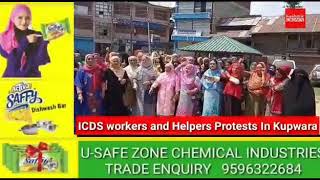 ICDS Workers and Helpers Protest on Recent Order in Kupwara .Reports:-#Irfan Malik