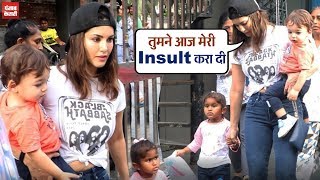 Sunny Leone looks cute when she spotted outside of play school with kids