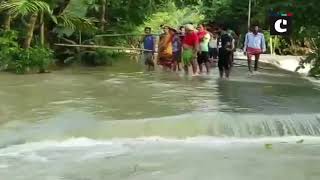 Assam: Roads damaged in Bhuragaon after heavy rainfall lash region