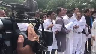 Congress MPs hold protest in Parliament premises over Sonbhadra firing incident
