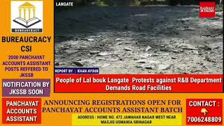 People of Lal bouk Langate  Protests against R&B Department Demands Road Facilities
