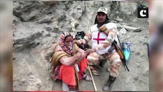 ITBP Personnel administer oxygen to Amarnath pilgrims in J&K’s Batal