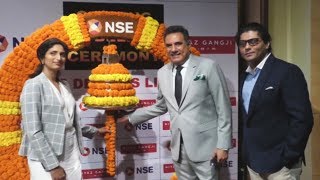 Boman Irani With Libas Riyaz And Reshma Gangji At Opening Bell Ceremony At NSE