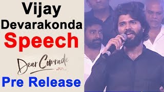 Vijay Devarakonda Speech Dear Comrade Pre Release Event | Top Telugu TV