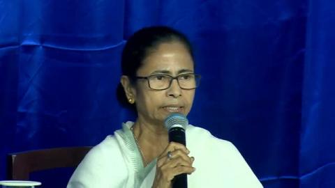 CM Mamata Banerjee at Nazrul Manch Press Conference