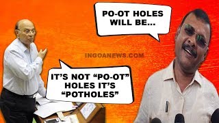 PWD minister can't pronounce "potholes", Pratap Singh Rane mocks him