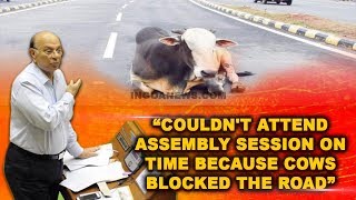 "I couldn't attend Assembly Session on time because cows blocked the road" - Rane