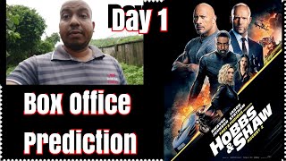 Fast And Furious Hobbs & Shaw Box Office Prediction Day 1