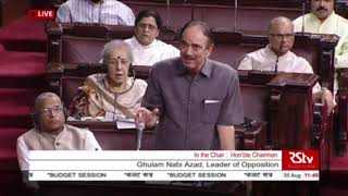 LoP Rajya Sabha Ghulam Nabi Azad on scrapping of Article 370