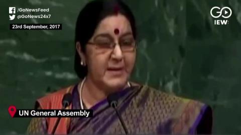UN General Assembly की मीटिंग में भाषण देते हुए भारत की पूर्व विदेश मंत्री Sushma Swaraj ने Pakistan के इस तरह से दी थी नसीहत, देखिये