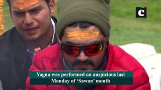 Kailash Mansarovar yatra: Pilgrims perform ‘Yagna’ on last Monday of ‘Sawan’