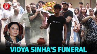 B-Town Celebs Attend Vidya Sinhas Funeral