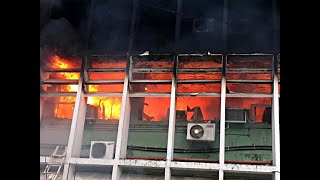 Major fire at Delhis AIIMS patients shifted out 34 fire tenders battling flames