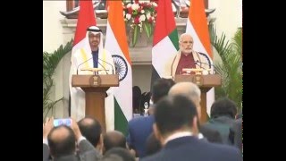 PM with Crown Prince of Abu Dhabi at the Joint Press Statement | PMO