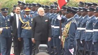 PM Modi at Ceremonial Welcome in State House, Kenya | PMO