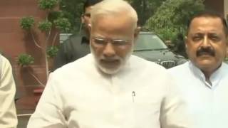 PM Modi's statement to Media outside Parliament ahead of the Monsoon Session of 2016 | PMO