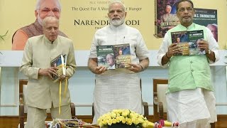 PM Narendra Modi releasing a book written by MS Swaminathan | PMO