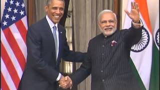PM Modi receives US President Barack Obama at Hyderabad House | PMO