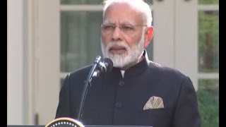 PM Modi at the Joint Press Statements with President Trump in Washington DC | PMO