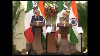PM Modi and Paolo Gentiloni PM of Italy at Joint Press Meet | PMO
