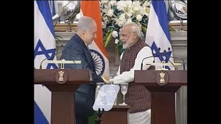 PM Modi & PM of Israel Netanyahu at Joint Press Meet | PMO