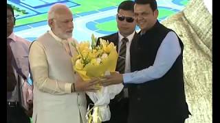 PM Modi lay the foundation of the Navi Mumbai Airport in a Ground Breaking Ceremony | PMO